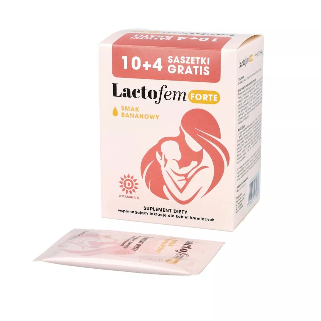 PharmaDot LACTOFEM FORTE 14 saszetek smak bananowy – PharmaDot förpackning