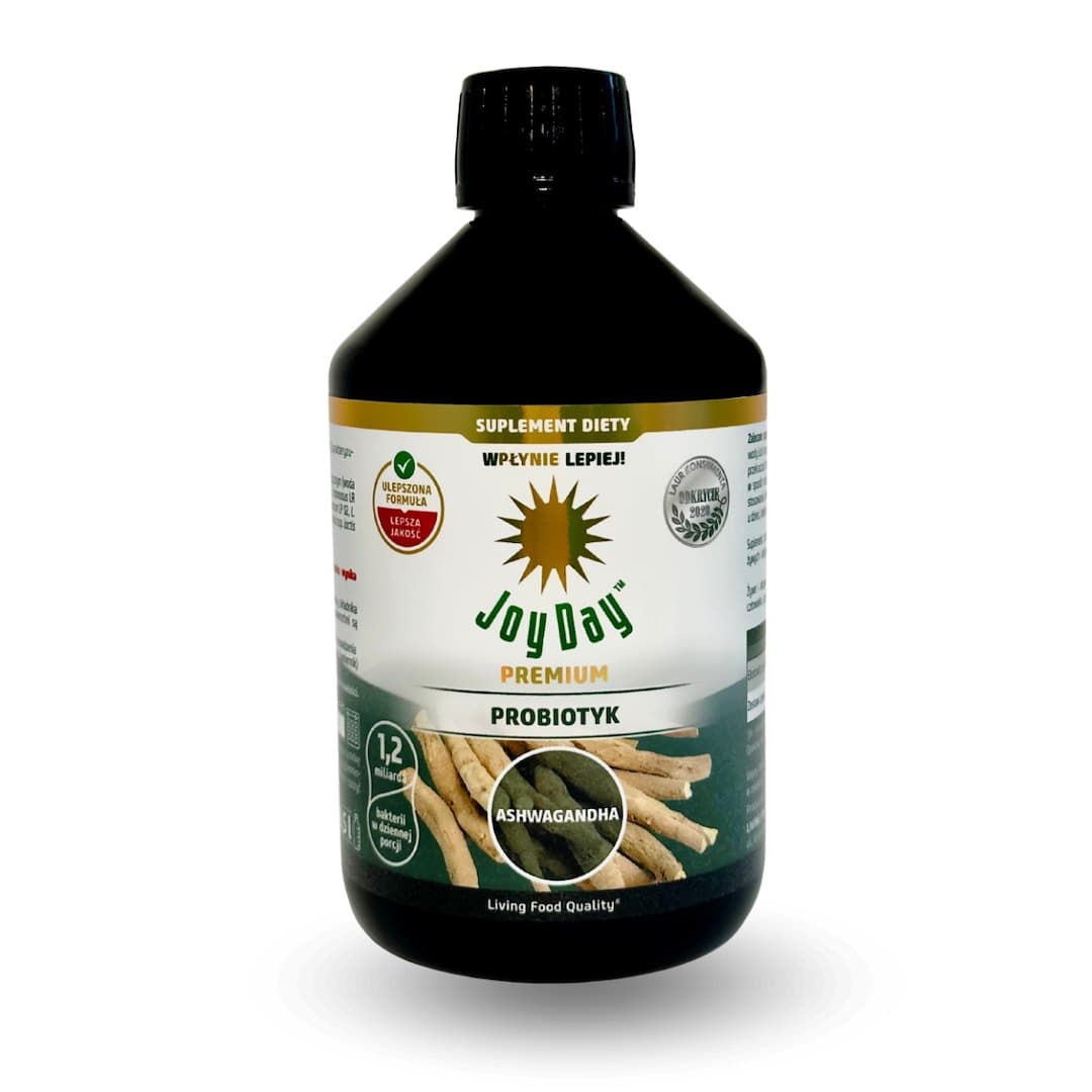 JOY DAY Probiotyk Ashwagandha 500ml – Joy Day förpackning