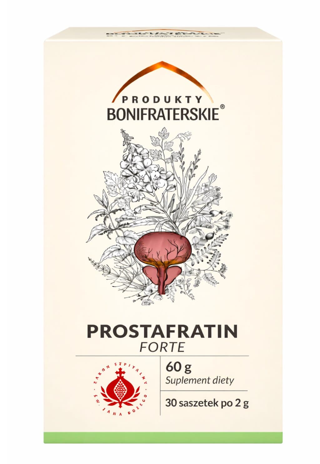 Produkty Bonifraterskie - Prostafratin Forte, 60 kapslar – Produkty Bonifraterskie förpackning