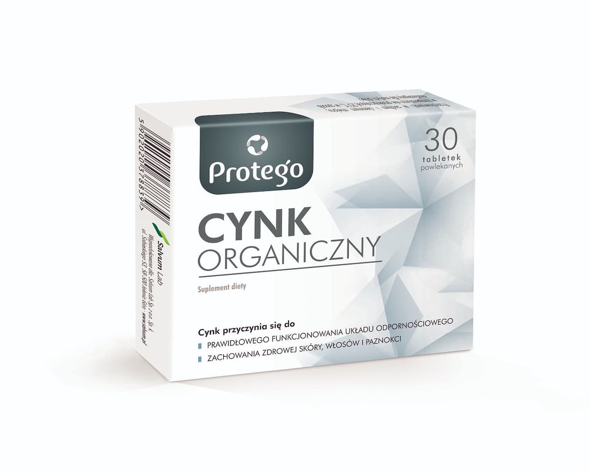 Protego Zinc Orgánico 30 tabletas | Salvum Lab – Protego empaque