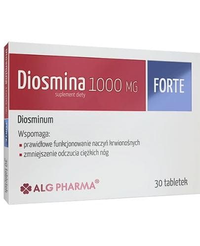 Alg Pharma Diosmina 1000 mg Forte 30 tabletter – Alg Pharma embalagem