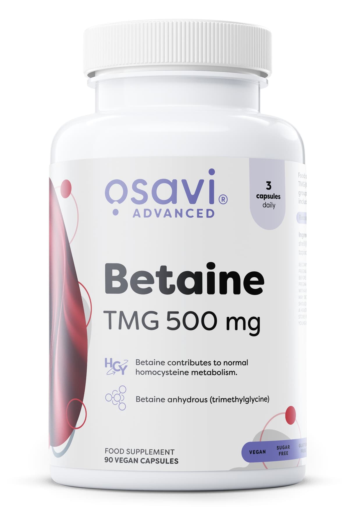 Betaine, TMG 500mg - 90 vegan caps | Osavi – Osavi Nature förpackning