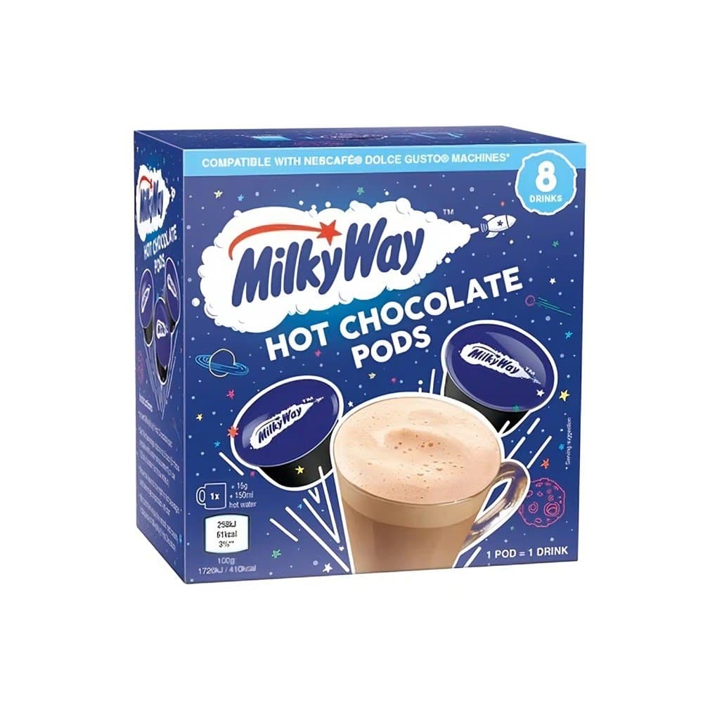 Milkyway Czekolada na gorąco kapsułki 8x15g | QUEST FOOD – Milky Way verpakking