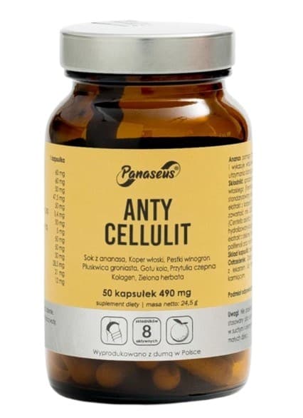 Panaseus Anti-Cellulite 50 kapslar – Panaseus förpackning