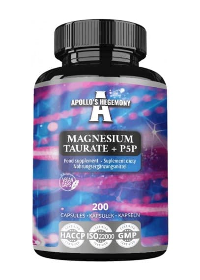 Apollo'S Hegemony - Magnesium Taurate + P5P - 200 kapslar – Apollo'S Hegemony förpackning