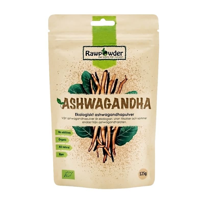 Ashwagandha pulver 125g | Rawpowder – Rawpowder förpackning