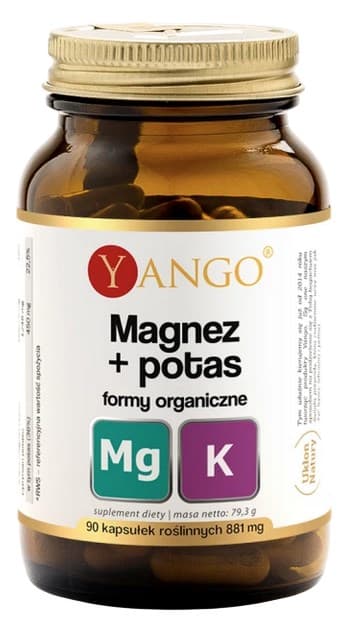 Yango - Magnesium + Potassium Organic Forms - 90 kapslar – Yango förpackning