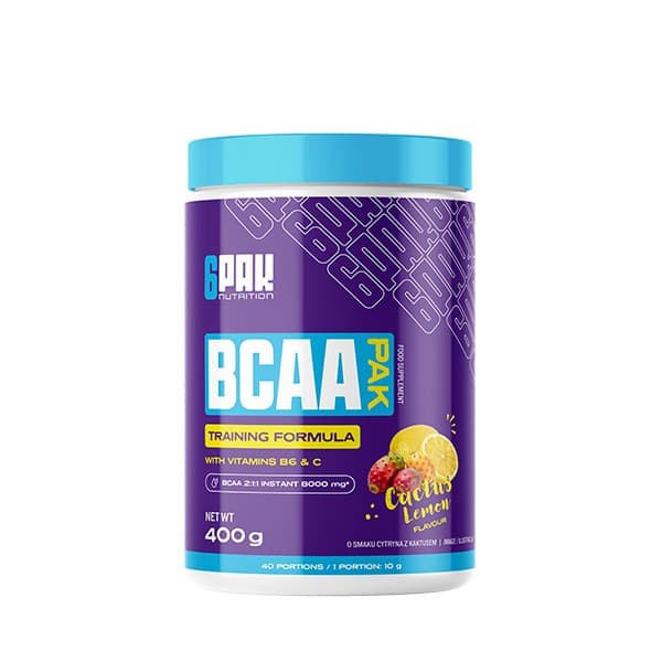 6PAK - BCAA Cactus Lemon - 400g – 6PAK förpackning