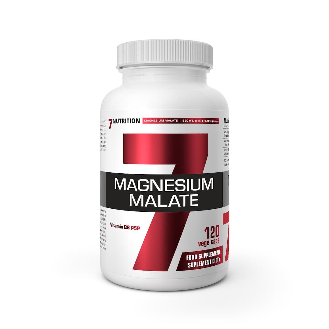 7Nutrition Magnesium Malate - 120 Vegetariska Kapslar – 7Nutrition förpackning