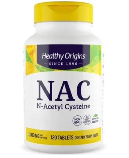 Healthy Origins - N-Acetyl Cysteine - 120 tabletter – Healthy Origins förpackning