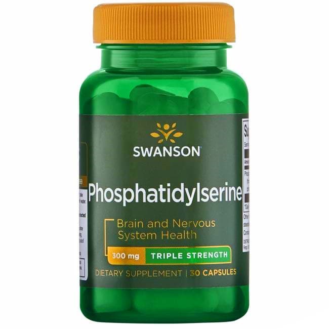 Swanson Fosfatydyloseryna potrójna moc 300 mg 30 kapsułek – Swanson förpackning