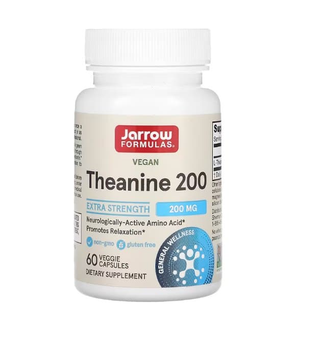 Jarrow Formulas - Theanine, 200mg - 60 Vcaps – Jarrow Formulas förpackning