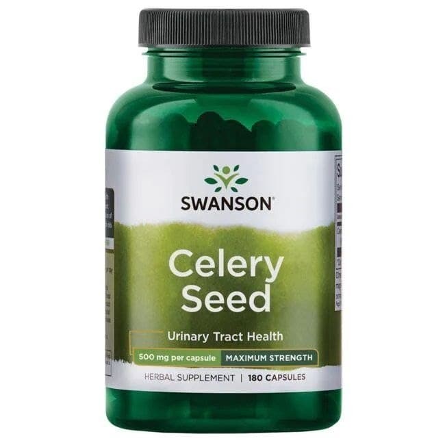 Swanson Celery Seed Maximum Strength 180 kapslar – Swanson förpackning