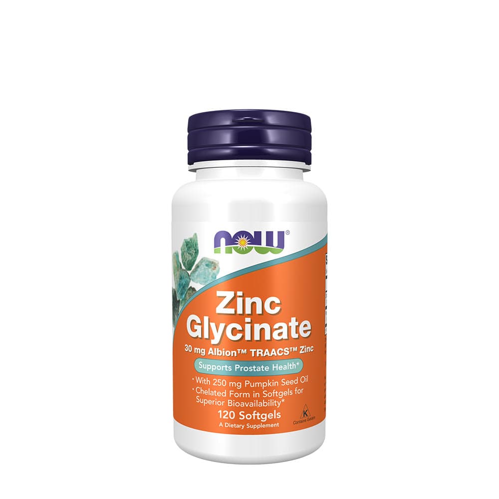 NOW Foods - Zinkglycinat 30 mg - 120 mjuka kapslar