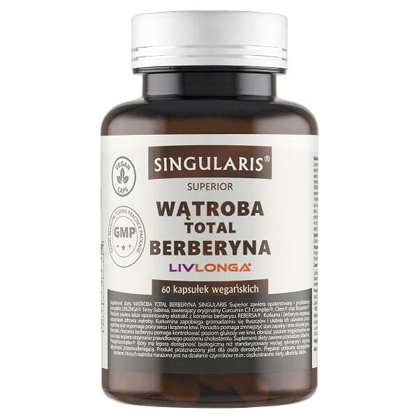 Singularis Wątroba total Berberyna 60 kapslar – Singularis opakowanie