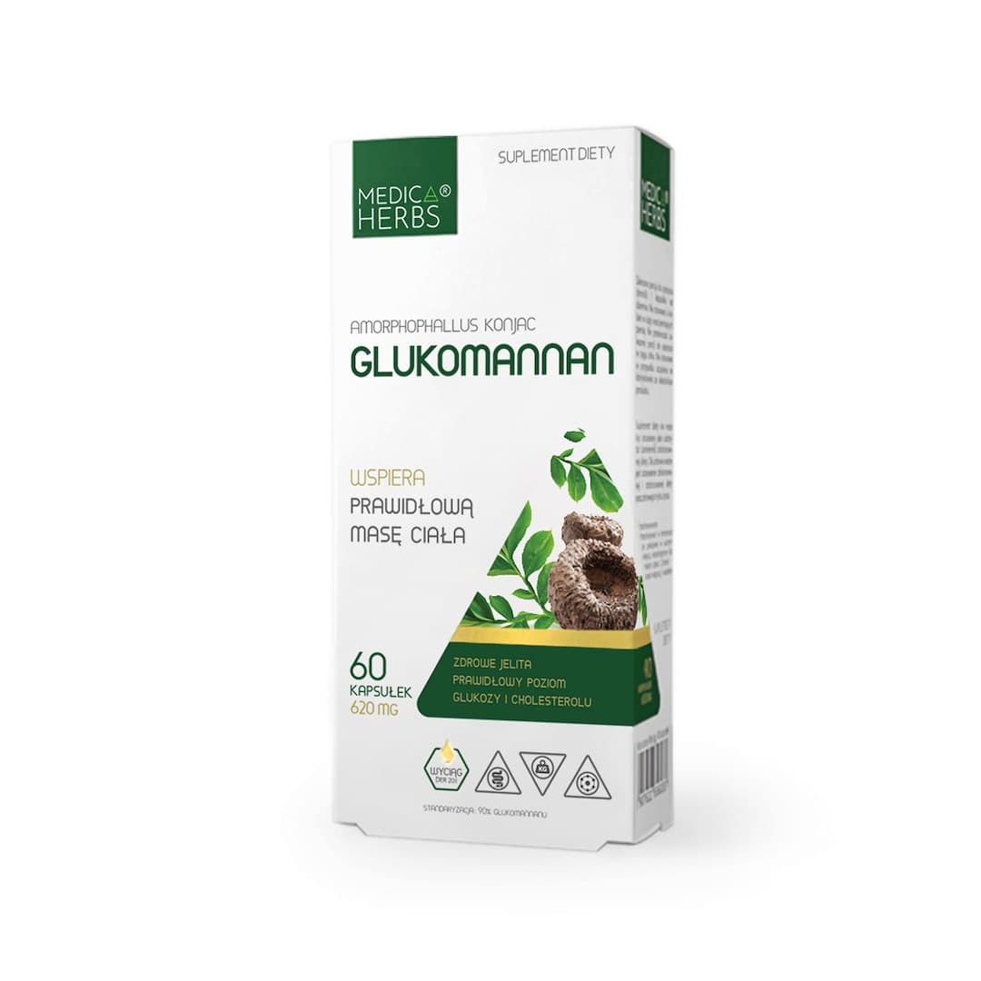 Medica Herbs - Glucomannan - 60 kapslar – Medica Herbs förpackning
