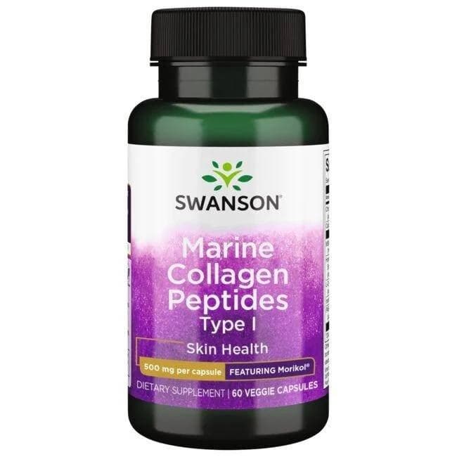Swanson Marine Collagen Peptides Type I 500 mg - 60 vegetariska kapslar – Swanson förpackning
