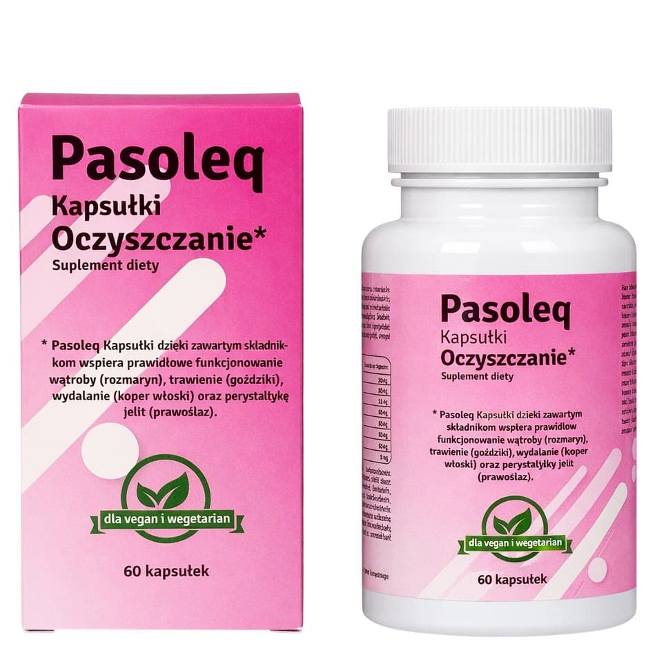 Pasoleq Cleansing Caps 60 kapslar – Pasoleq förpackning