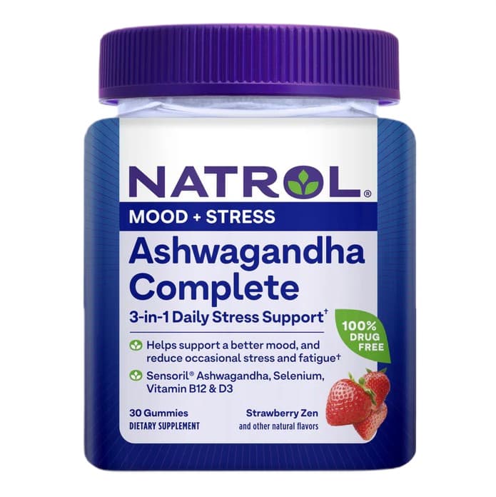 Natrol - Ashwagandha Complete 300 mg Jordgubb (30 kapslar) – Natrol förpackning