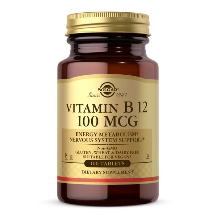 Solgar Vitamin B12 100mcg 100 tabletter – Solgar förpackning