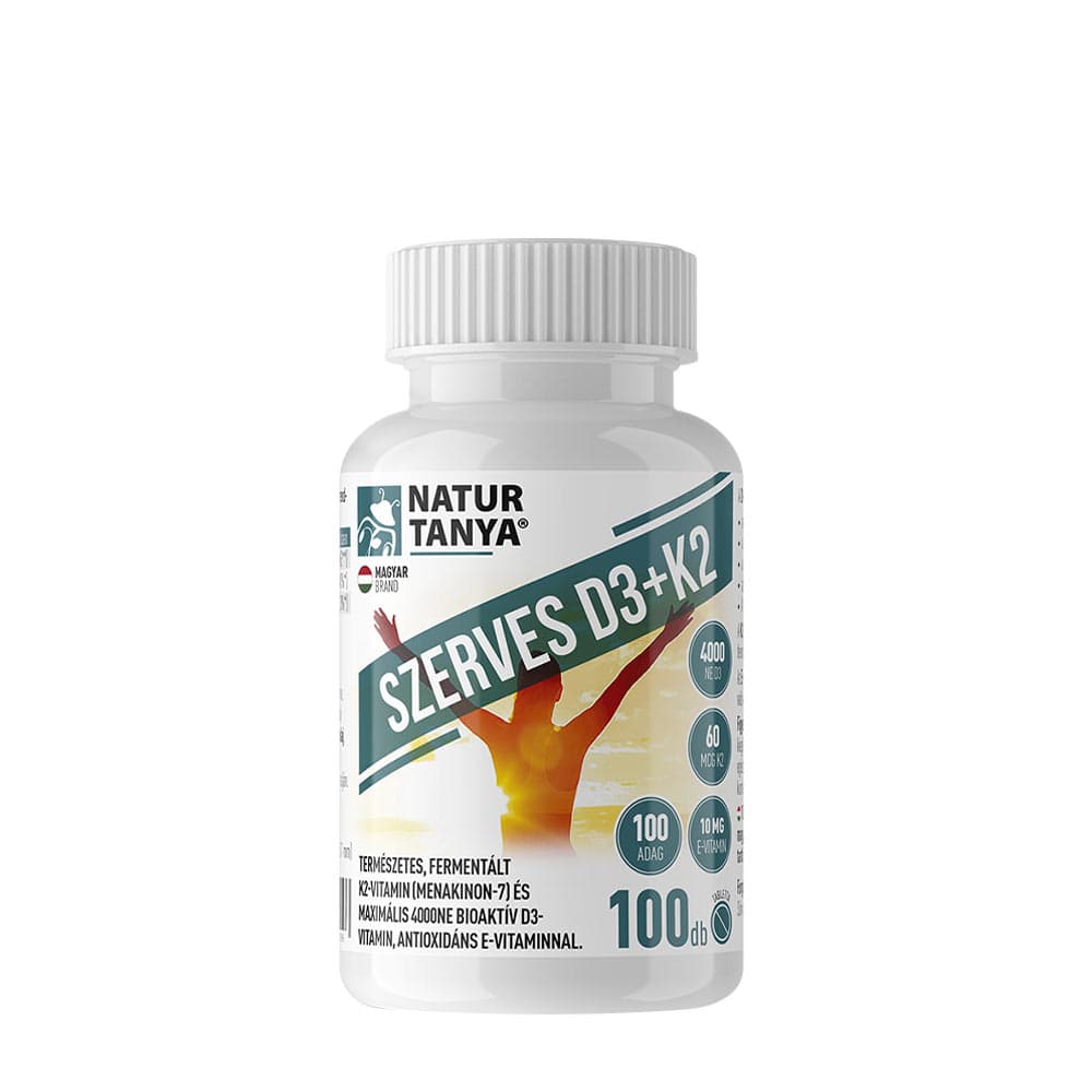 Natur Tanya - Organic D3 + K2 Vitamin - 100 tabletter – Natur Tanya förpackning