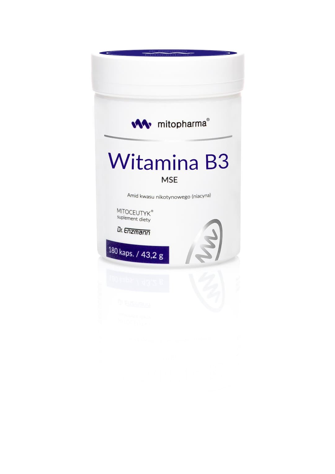 Dr. Enzmann Mse Vitamin B3 50 mg - 180 kapslar – mitopharma förpackning