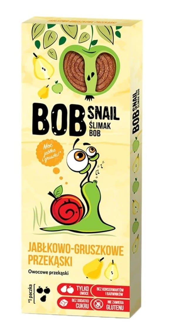 BOB SNAIL Äpple-Päron Snacks 30 g | EKO WITAL – BOB SNAIL förpackning