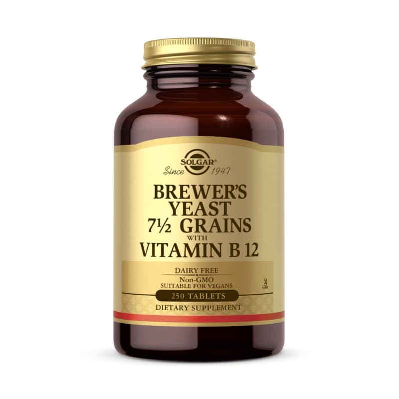 Solgar - Brewer'S Yeast With Vitamin B12 - 250 tabletter – Solgar förpackning