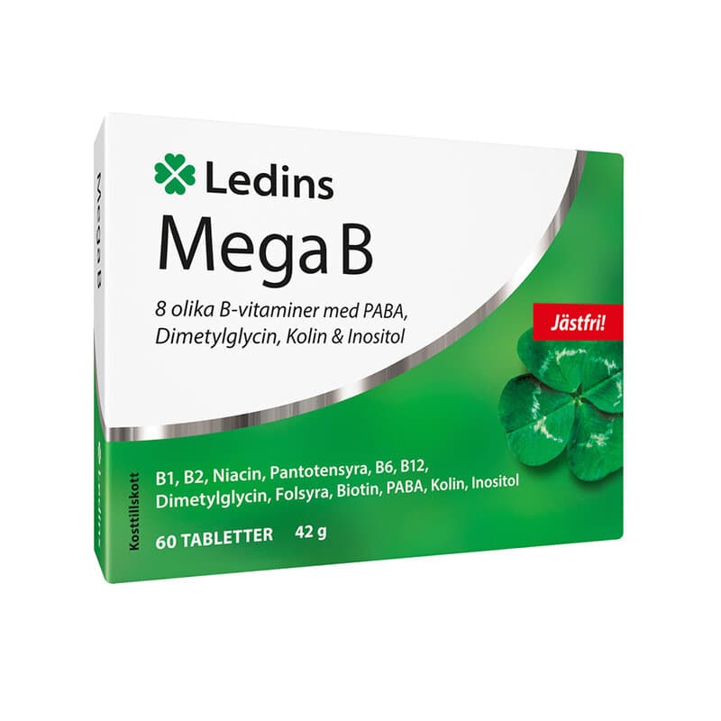 Mega B 60 tabletter | Ledins – Ledins förpackning