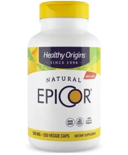 Healthy Origins Natural Epicor 500 mg – 150 vegetabiliska kapslar – Healthy Origins förpackning