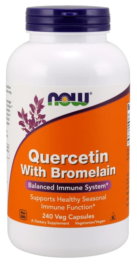 NOW Foods Quercetin With Bromelain 240 Veg Capsules – NOW Foods förpackning