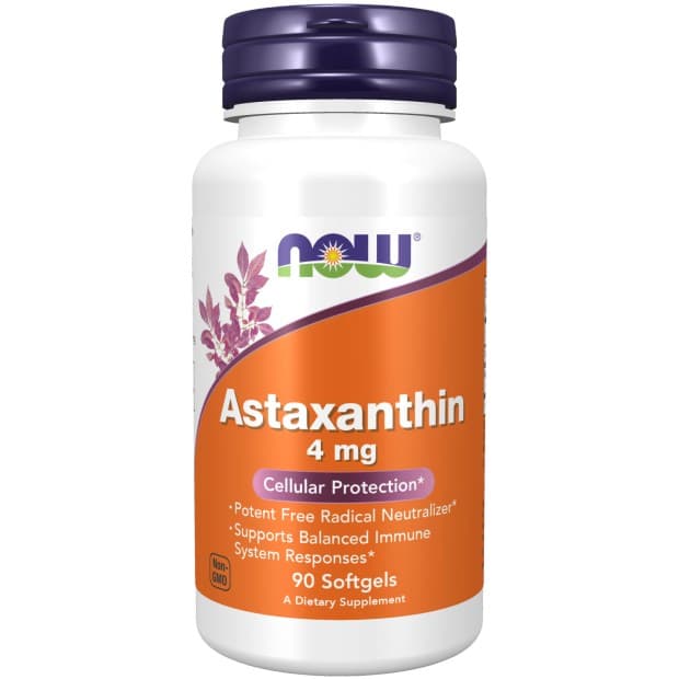 NOW Foods - Astaxanthin 4 mg, 90 mjuka kapslar