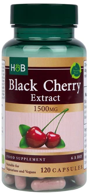 Holland & Barrett Black Cherry Extract 1500mg - 120 Vegetariska Kapslar