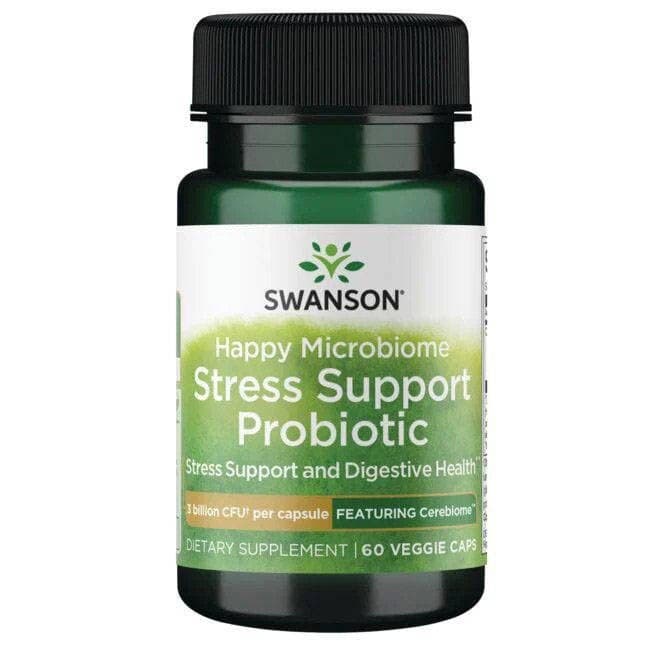 Swanson Glad tarmflora Stressstöd Probiotika 60 kapslar – Swanson förpackning
