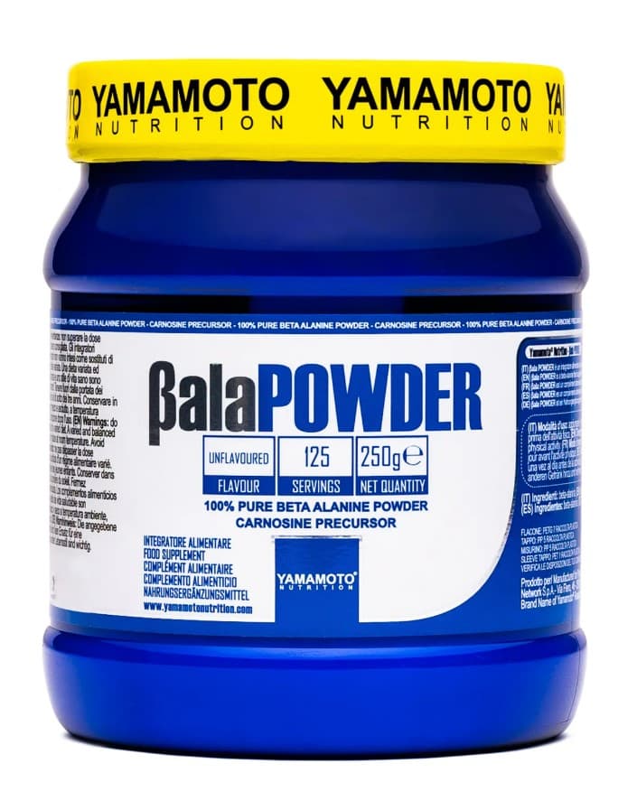 Yamamoto Nutrition Beta Alanine Pulver 250g – Yamamoto Research förpackning