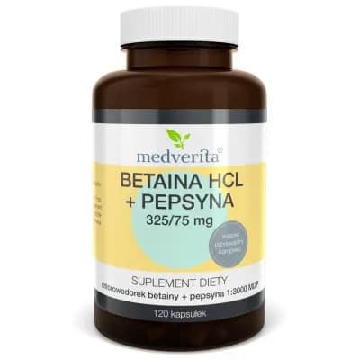 Medverita Betaina + Pepsyna 120 kapslar – Medverita confezione