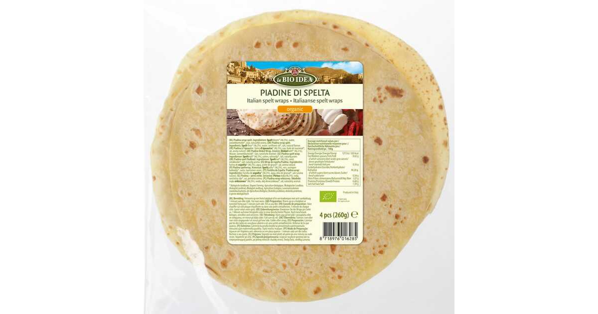 La Bio Idea Piadina Orkiszowa BIO 260 g | Bio Planet – La Bio Idea packaging