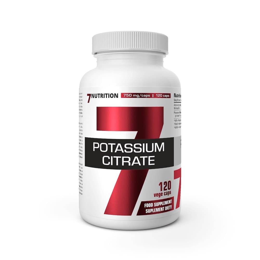 7Nutrition Potassium Citrate - 120 kapslar – 7Nutrition förpackning