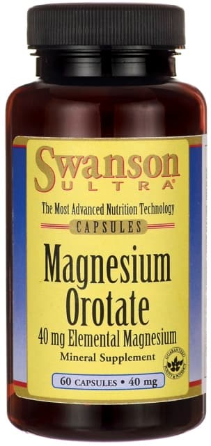Swanson Magnesium Orotate 30 kapslar – Swanson förpackning