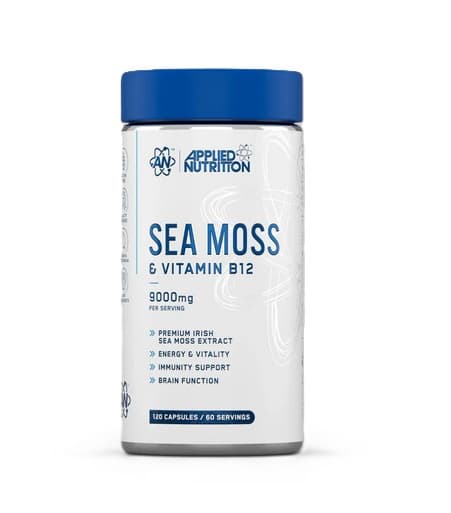 Applied Nutrition Sea Moss & Vitamin B12 - 120 kapslar – Applied Nutrition förpackning