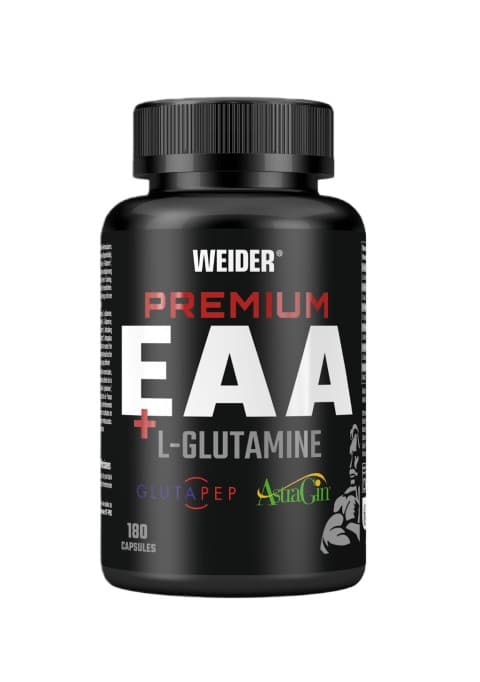 Weider - Premium EAA + L-Glutamine - 180 kapslar – Weider förpackning