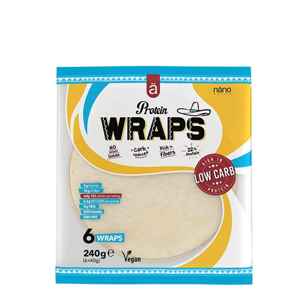 Nanosupps Protein Wraps 240g (6x40g) – Nanosupps förpackning