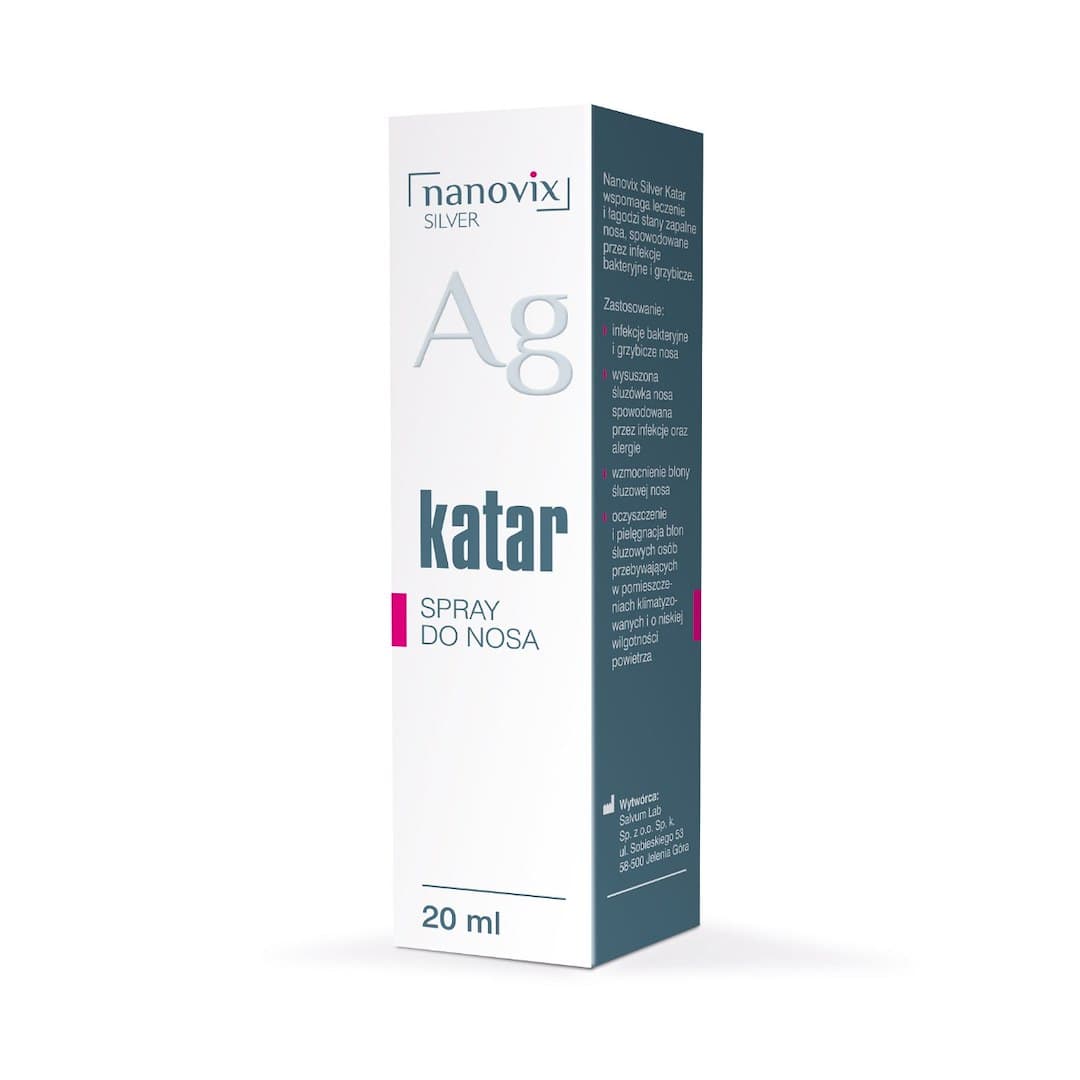 NANOVIX Silver Katar spray 20 ml | Salvum Lab – Salvum Lab förpackning