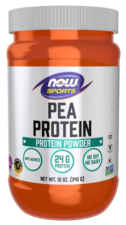 Now Sports Pea Protein Proteinpulver 340g – Now Sports förpackning