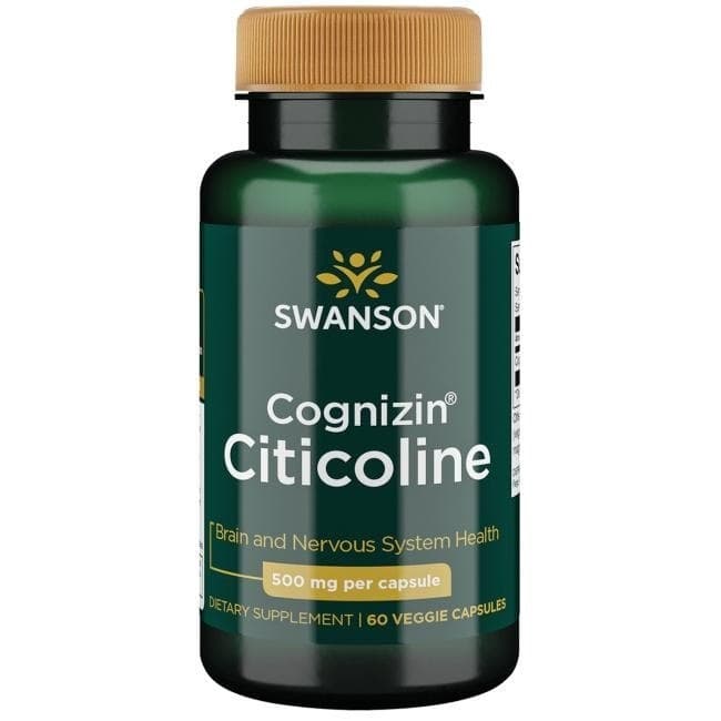 Swanson Cognizin Citicoline 1000 mg - 60 veganska kapslar – Swanson förpackning