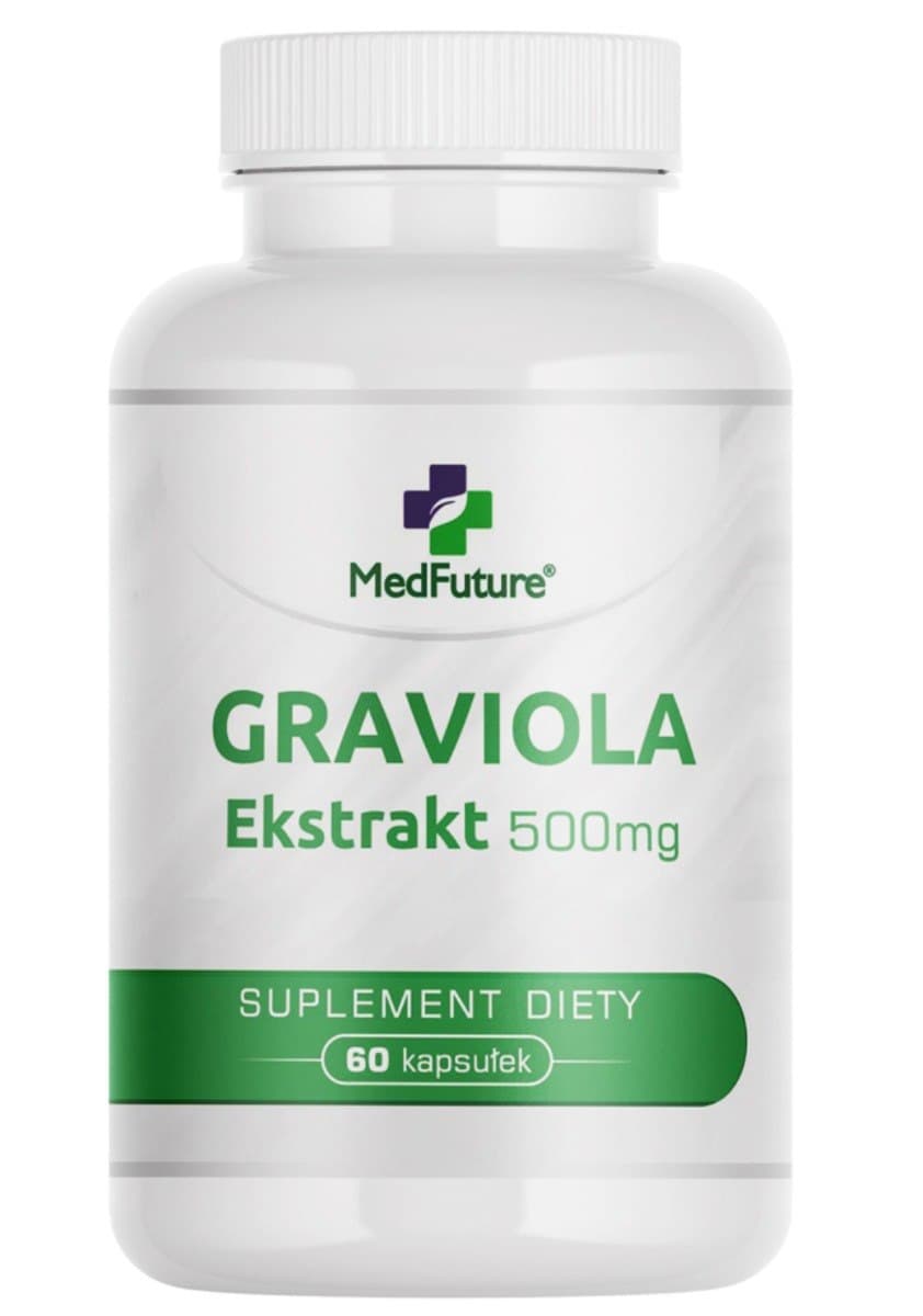 MedFuture Graviola Extrakt 500 mg 60 kapslar – MedFuture packaging