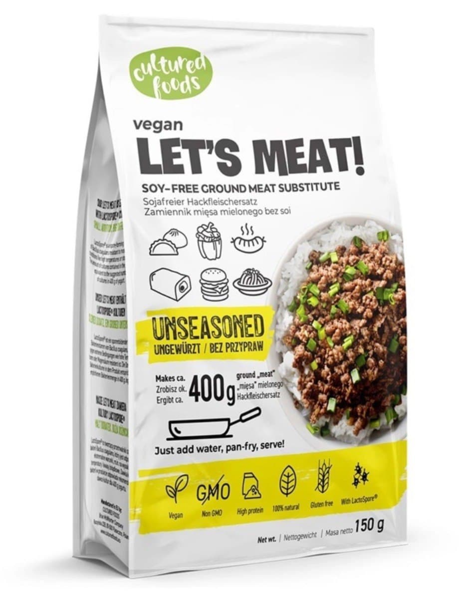 Cultured Foods Zamiennik Mięsa Mielonego Bez Przypraw 150 g | Bio Planet