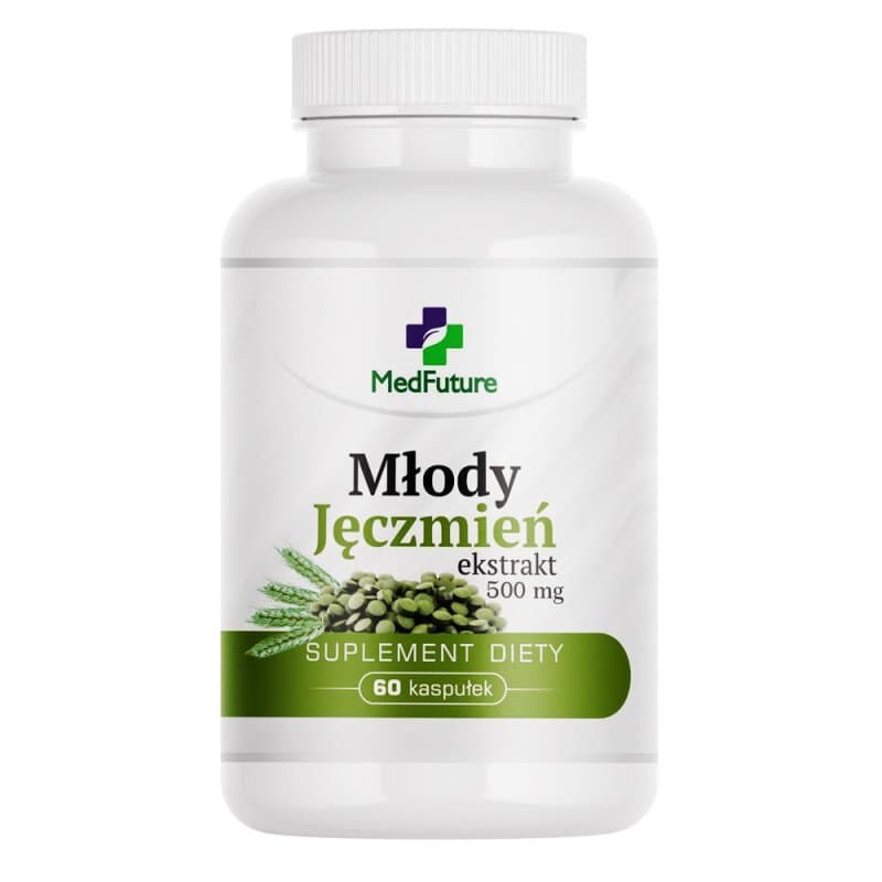 MedFuture Młody Jęczmień extract 500mg 60 capsules – MedFuture packaging