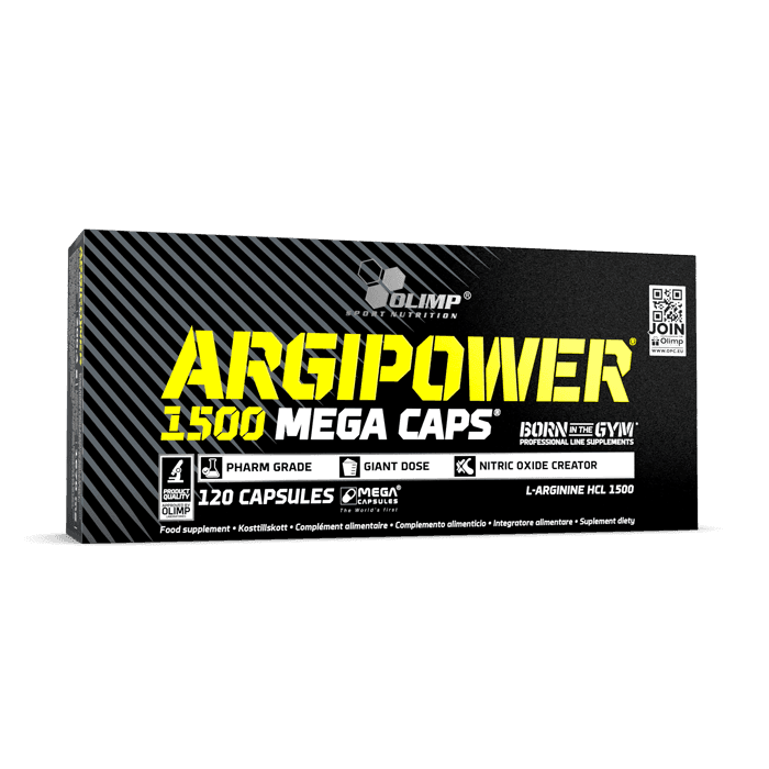 Olimp Labs Argipower 1500 Mega Caps - 120 gélules – Olimp Labs emballage