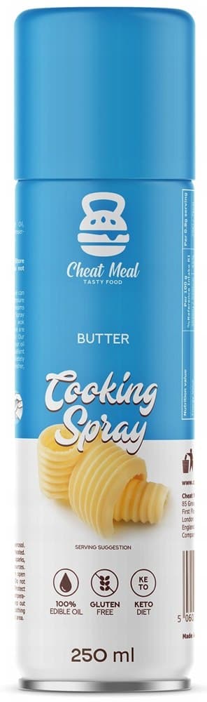 Cheat Meal Cooking Spray Olie met mosterdsmaak 250 ml | Cheat Meal – Cheat Meal verpakking